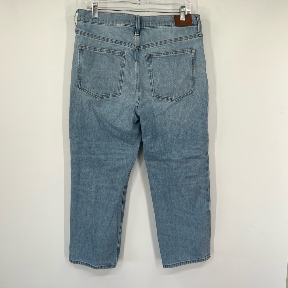 J. Crew High-Rise '90s Classic Straight Jeans in Honeydew Wash - Picture 6 of 9